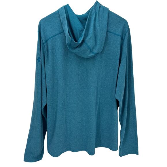 Under armour Hoodie Mens XXL Blue Pullover Long Sleeve Threadborne Lightweight - Picture 4 of 7